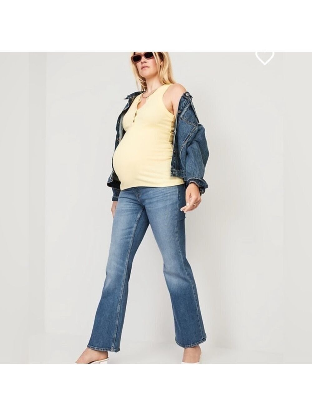 Old Navy Maternity Front Low Panel Flare Jeans 4 Short